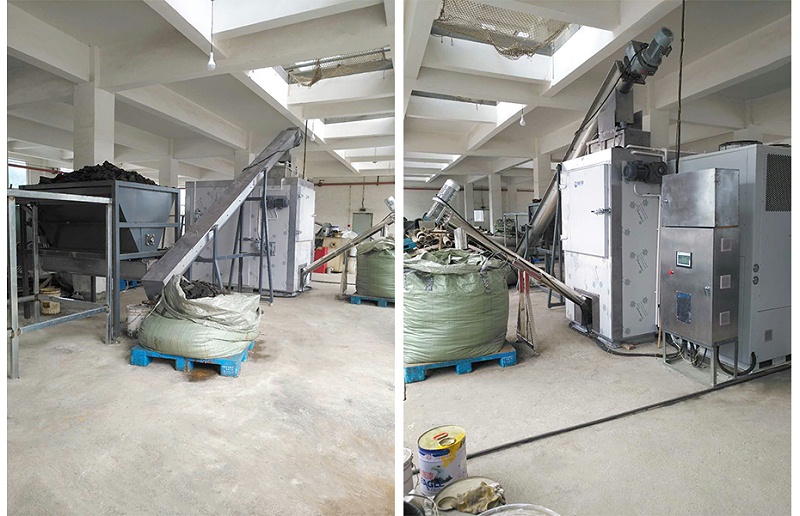 江蘇東岳藥業(yè)污泥低溫干化機應用2